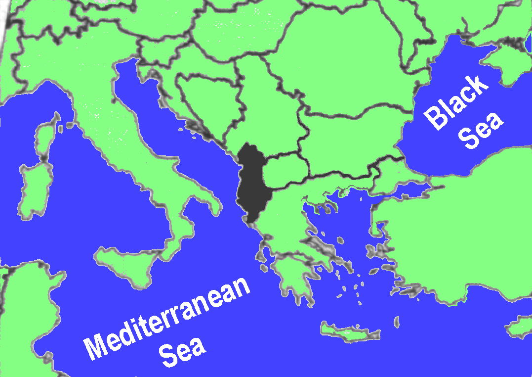 Map of Albania