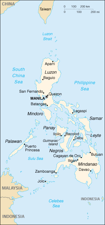 The Philippines - Click to Enlarge and Information on the Country