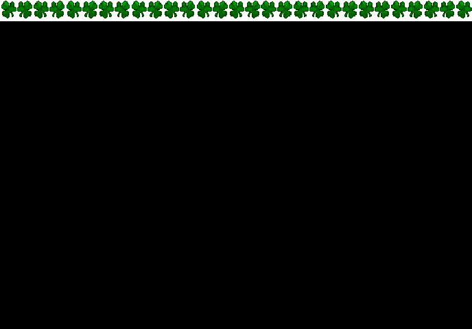 a line of shamrocks