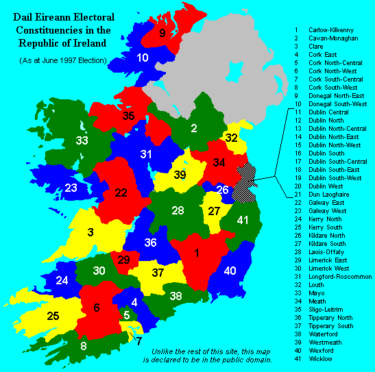 Dail Electoral Constituencies [18kB]