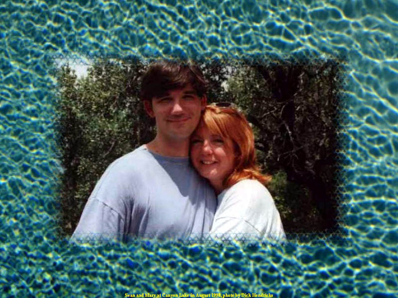 Sean and Mary  at Canyon Lake in August 1998, photo by Dick Hendricks