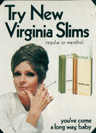 Virginia Slims 1960s ad