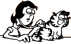 picture of Liz and Garfield