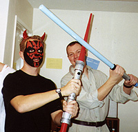 A fight to the death gets interrupted when Darth Maul is distracted by an icecream van