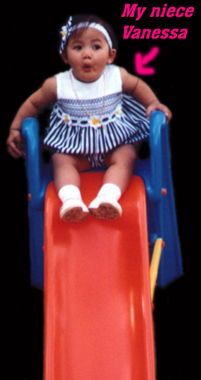 My Niece on her plastic slide