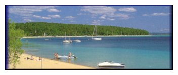 Crystal clear blue waters