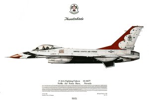 No 315, F-16A Fighting Falcon, The Thunderbirds, USAF