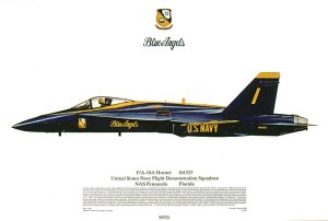 No 394, F/A-18A Hornet, The Blue Angels.