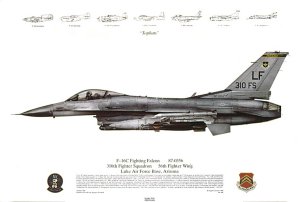 No 482, F-16C Fighting Falcon, 310 FS, USAF.