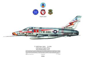 Print No.CC8, F-100D, Super Sabre, 20 TFW, USAF