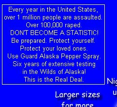Don't become a victim. Protect yourself with Guard Alaska pepper spray!