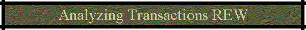 Analyzing Transactions REW