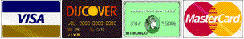 We offer online shopping with any of these major credit cards.