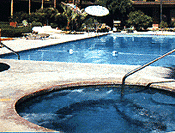 Pool Deck with Traction Treatment
