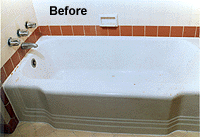 Bathtub before Perma-glaze refinishing