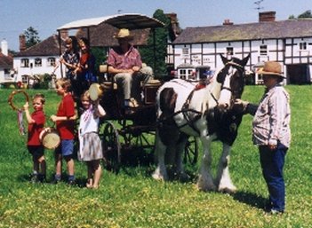 Kingsland village green, Herefordshire: a fair on the Green