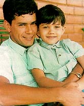 Leandro e seu filho Thiago