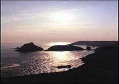 Nearby Kynance cove at sunset