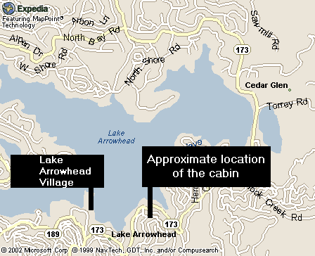 Map of Arrowhead Lake
