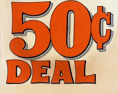 50 cents off
