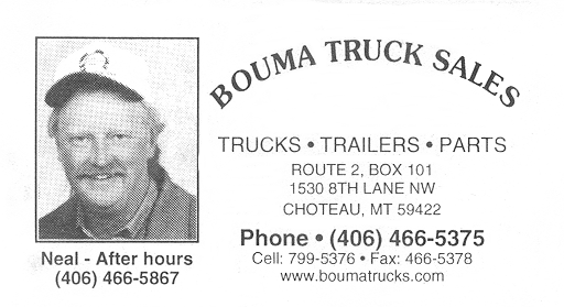 Bouma Trucking Business Card