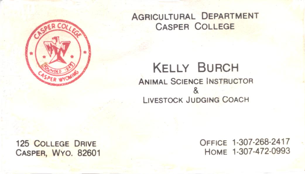 Business Card for Kelley Burch