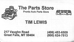 The Parts Store Business Card