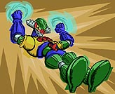 Geag stomps evil's behind