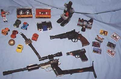 My own set of Microchange toys, plus a few Transformer spinoffs and Taiwan fakes