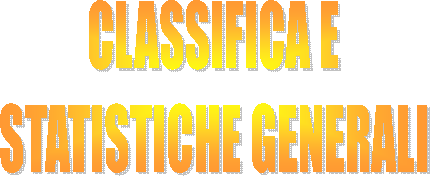 CLASSIFICA E
STATISTICHE GENERALI