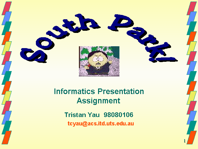 Tristan's South Park Presentation: Page 1