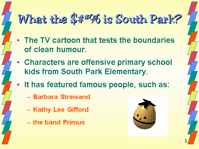 Tristan's South Park Presentation: Page 3