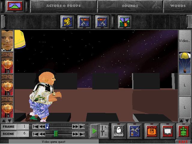 video game quest....a little movie of Slam going through a video game world...features Patra from Legend of Zelda plus sandworms and lots of video game music.  A great file to download