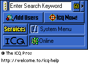Click on the main ICQ button
