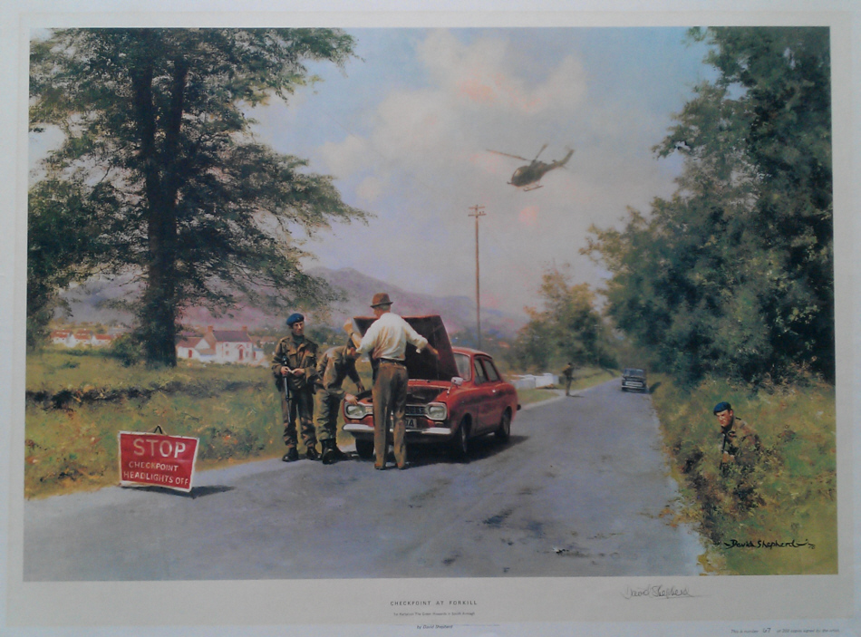 david shepherd check point at Fork hill print