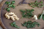 Herbs on a platter