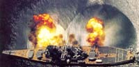 Big guns of USS New Jersey