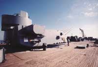 Stern mount 16-inch turret