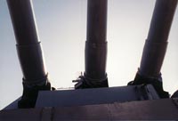 under the 16-inch guns