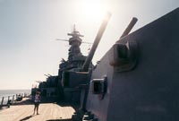 Linda admires the big guns