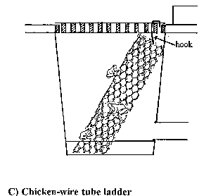 Chicken-wire tube ladder