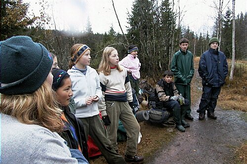 Speiderne p� oppstilling