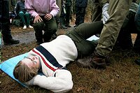 Maria Lundin tester stabilt sideleie