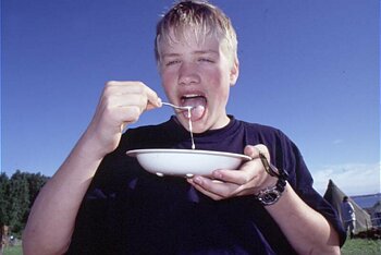 Anders spiser vanilesaus!