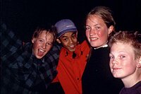 Jonathan, og Anette sammen med to speidere fra 4. Oslo