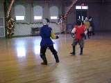 Esteban and Iago fencing