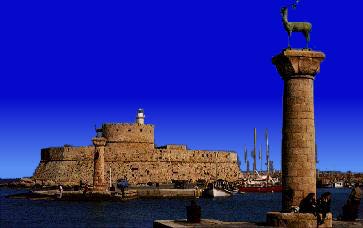 The lighthouse and the entrance of the small Harbour.