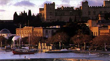 View of the Castello and the Market-Place by sunset.