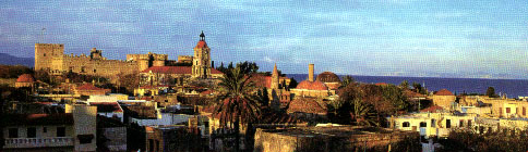 The medieval town of Rhodes...