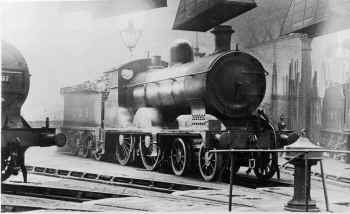 Circa 1930. Furness Railway 4-4-0 LMS No. 10188 in Carnforth Midland locomotive shed. Cumbrian Railways Association collection.